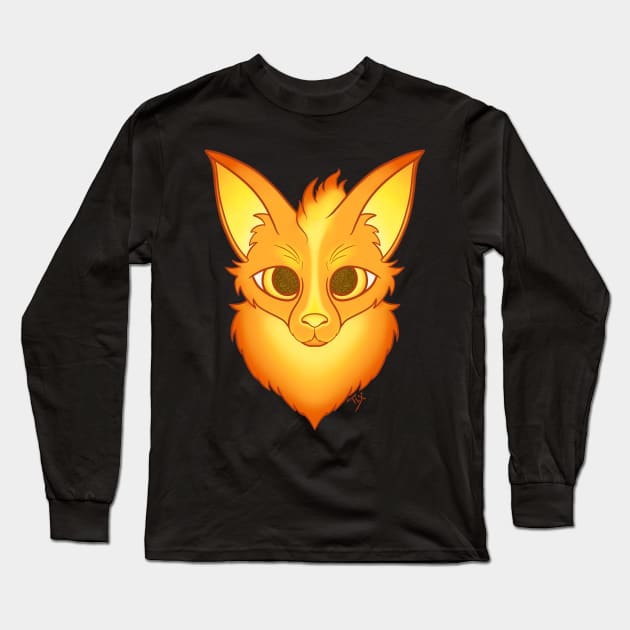 "Fire Fox" (2023) by Tix Long Sleeve T-Shirt by MadChildSoul